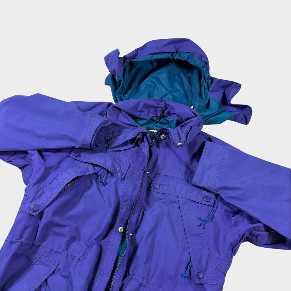 Vintage REI Gore-Tex Mountain Parka Jacket Women’s 12 Purple Teal 90s Gorpcore - Picture 3 of 16